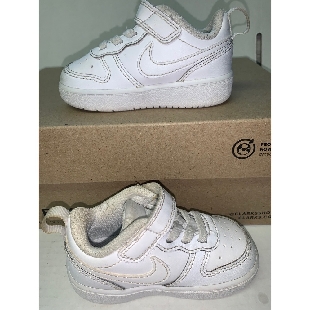 Nike Court Borough Low 2 White Toddler Shoes BQ5453-100 Size 5C